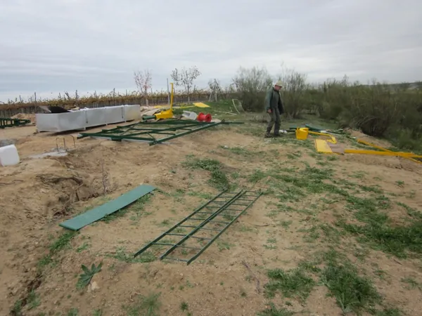 PE Windwasserpumpe Kran-Montage: Vorbereitung zur schnellen Montage mit dem Kran