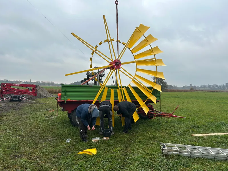 PE Windwasserpumpe Modell W 5015 Windrad Vormontage