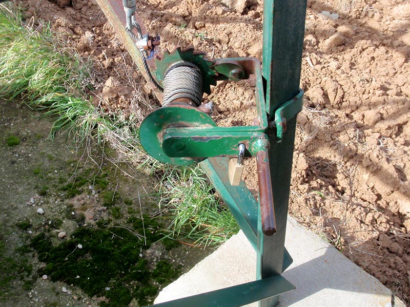 Handbremse der Windwasserpumpe