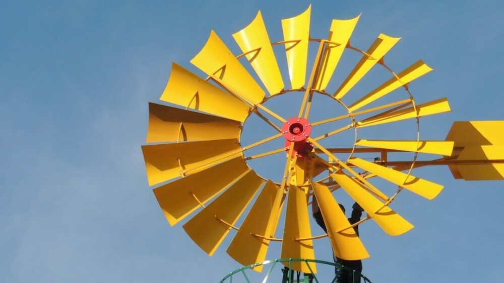 Gelbes Windrad der W 3009